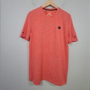 NWT Under Armour Mens M Fitted Rush Performance T Shirt Orange Coral